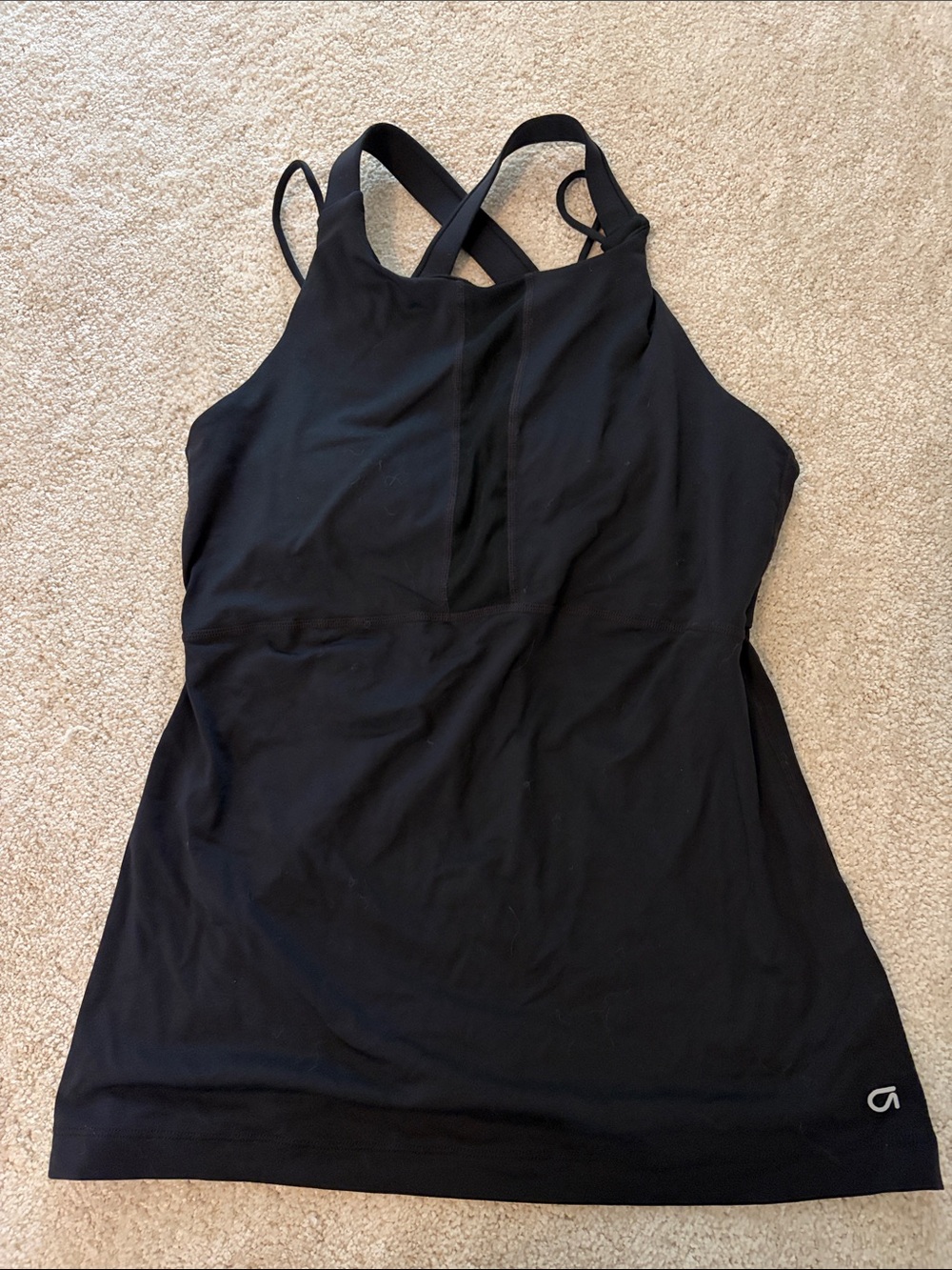 GAP Black Strappy Back Athletic Tank Top